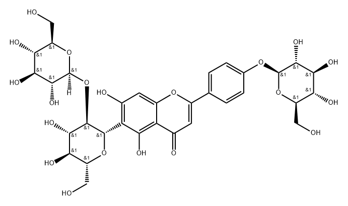 Isosaponarin 2''-O-glucoside Struktur