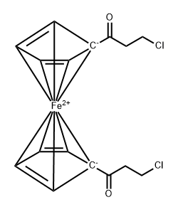 Ferrocene, 1,1'-bis(3-chloro-1-oxopropyl)- Struktur