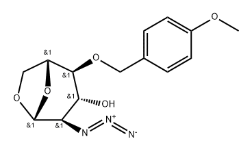 β-D-Glucopyranose, 1,6-anhydro-2-azido-2-deoxy-4-O-[(4-Methoxyphenyl)Methyl]- Struktur