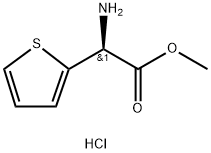 2-Thiopheneacetic acid, α-amino-, methyl ester, hydrochloride, (S)- (9CI) Struktur