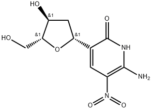 6-Amino-5-nitro-3-(2'-deoxy-b-D-ribofuranosyl)-2(1H)-pyridone Struktur