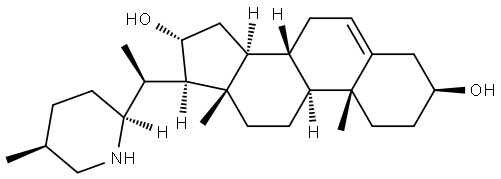 (22S)-16,28-Secosolanid-5-ene-3β,16α-diol Struktur