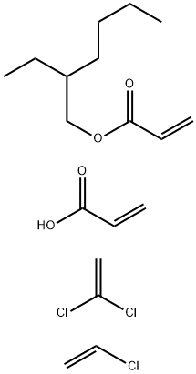 2-Propenoic acid, polymer with chloroethene, 1,1-dichloroethene and 2-ethylhexyl 2-propenoate Struktur