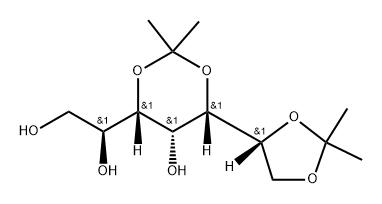 3,5:6,7-Di-O-isopropylidene-D-glycero-D-gulo-heptitol Struktur