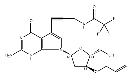 3'-ALLYL-7-TFA-AP-7-DEAZA-DG Struktur