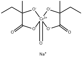 2-Hydroxy-2-methyl-butanoic acid chromium complex Struktur