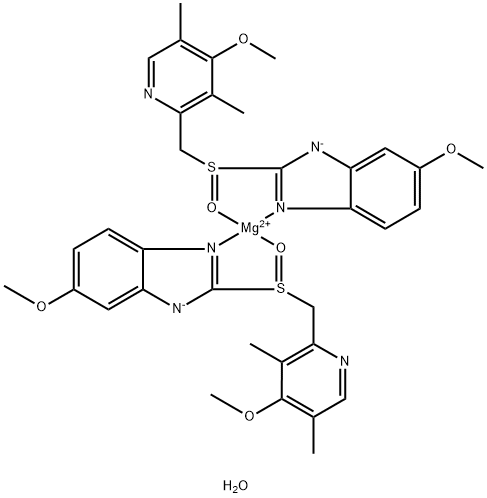 Esomeprazole magnesium hydrate
		
	 Struktur