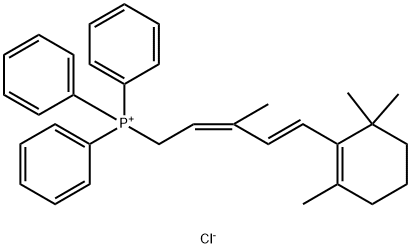 Phosphonium, [(2Z,4E)-3-methyl-5-(2,6,6-trimethyl-1-cyclohexen-1-yl)-2,4-pentadien-1-yl]triphenyl-, chloride (1:1) Struktur