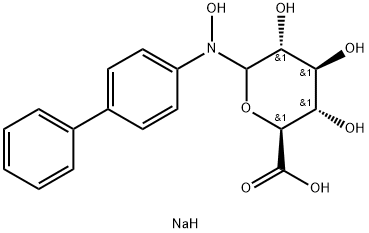 N,4-Biphenyl-N-hydroxy-D-glucuronosylamine Struktur