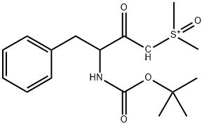 tert-Butyl (4-(dimethyl(oxo)-λ6-sulfanylidene)-3-oxo-1-phenylbutan-2-yl)carbamate Struktur