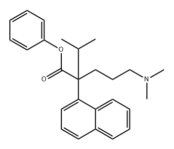 α-[3-(Dimethylamino)propyl]-α-(1-methylethyl)-1-naphthaleneacetic acid phenyl ester Struktur