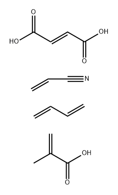 2-Butenedioic acid (2E)-, polymer with 1,3-butadiene, 2-methyl-2-prope noic acid and 2-propenenitrile, ammonium salt Struktur