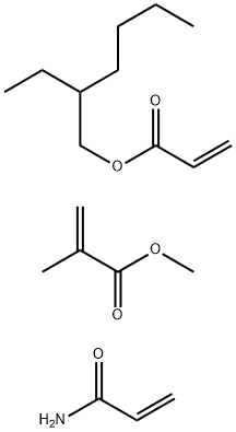 2-Propenoic acid, 2-methyl-, methyl ester, polymer with 2-ethylhexyl 2-propenoate and 2-propenamide Struktur