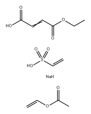 2-Butenedioic acid, monoethyl ester, polymer with ethenyl acetate and  sodium ethenesulfonate Struktur