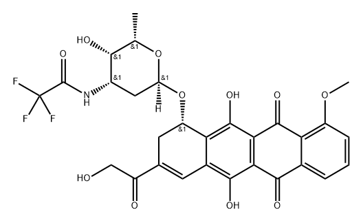 9,10-Anhydro-8-desacetyl-8-carboxy Doxorubicin N-Trifluoroacetamide Struktur