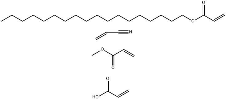 2-Propenoic acid, polymer with methyl 2-propenoate, octadecyl 2-propenoate and 2-propenenitrile Struktur