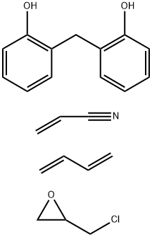 2-propenenitrile, polymer with 1,3-butadiene,carboxy-terminated, reaction products withepichlorohydrin-2,2'-methylenebis[phenol] polymer Struktur