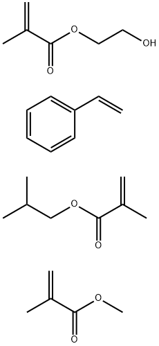 2-Propenoic acid, 2-methyl-, 2-hydroxyethyl ester, polymer with ethenylbenzene, methyl 2-methyl-2-propenoate and 2-methylpropyl 2-methyl-2-propenoate Struktur