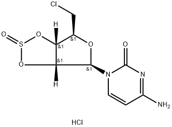 Cytidine, 5'-chloro-5'-deoxy-, cyclic 2',3'-sulfite, monohydrochloride (9CI) Struktur