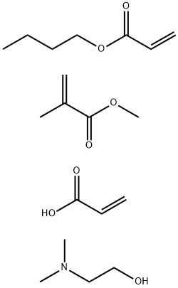 2-Propenoic acid, 2-methyl-, methyl ester, polymer with butyl 2-propenoate and 2-propenoic acid, compd. with 2-(dimethylamino) ethanol Struktur