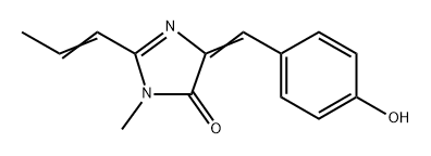 4H-Imidazol-4-one,  3,5-dihydro-5-[(4-hydroxyphenyl)methylene]-3-methyl-2-(1-propenyl)-,  radical  ion(2+)  (9CI) Struktur