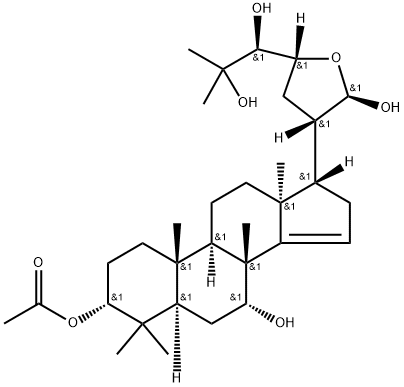 (13S,17S,20S,21R,23R,24S)-21,23-Epoxy-4,4,8-trimethyl-5α-cholest-14-ene-3α,7α,21,24,25-pentol 3-acetate Struktur