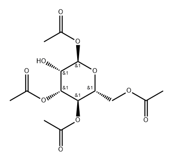 1,3,4,6-Tetra-O-acetyl-β-D-mannopyranose Struktur