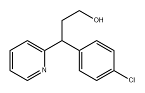 3-(p-Chlorophenyl)-3-(2-pyridyl)propanol Struktur