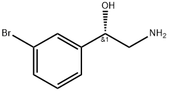 Benzenemethanol, α-(aminomethyl)-3-bromo-, (αS)- Struktur