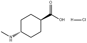 反式-4-(甲氨基)環(huán)己烷甲酸鹽酸鹽, 7421-90-1, 結構式