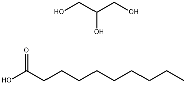 1,2,3-Propantriol, Homopolymer, Decanoat, mittlere Molmasse ca. 400-600 g/mol (400-600 d) Struktur