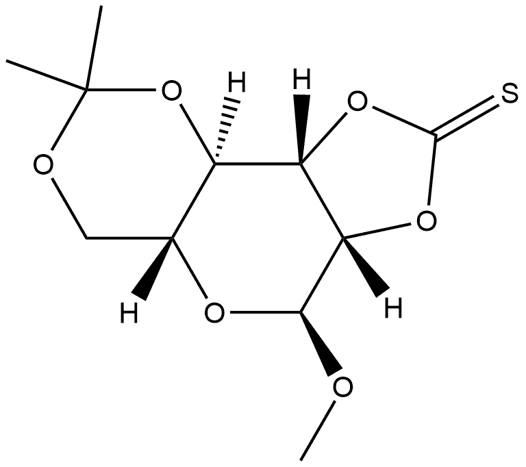 α-D-Mannopyranoside, methyl 4,6-O-(1-methylethylidene)-, cyclic carbonothioate (9CI)