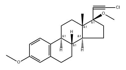 (8S,9S,13S,14S)-17-(2-chloroethynyl)-3,17-dimethoxy-13-methyl-7,8,9,11 ,12,14,15,16-octahydro-6H-cyclopenta[a]phenanthrene Struktur