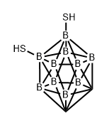 9,12-Disulfanyl-1,2-dicarba-closo-dodecaborane(12) Struktur