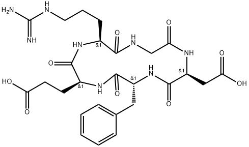 cyclo (Arg-Gly-Asp-d-Phe-Glu) Struktur