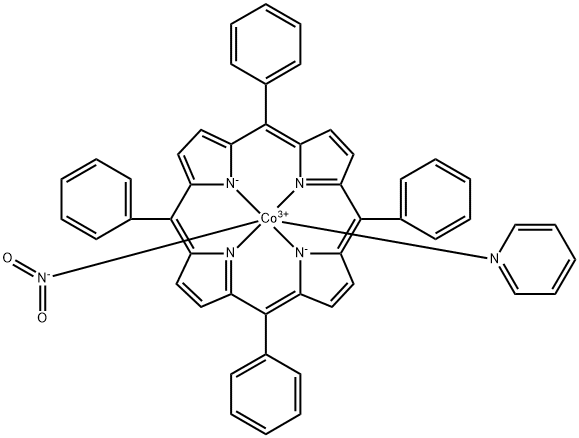 Nitro(pyridine)(5,10,15,20-tetraphenylporphyrinato)cobalt Struktur