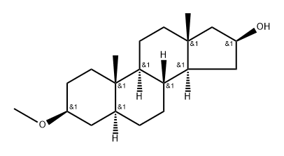 (3S,5S,8R,9S,10S,13R,14S,16S)-3-methoxy-10,13-dimethyl-2,3,4,5,6,7,8,9 ,11,12,14,15,16,17-tetradecahydro-1H-cyclopenta[a]phenanthren-16-ol Struktur