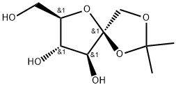 1,2-O-Isopropylidene-β-D-fructofuranose Struktur