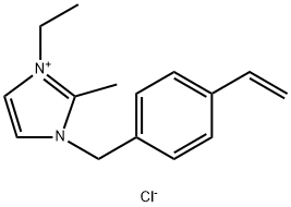 3-[(4-ethenylphenyl)methyl]-1-ethyl-2-methyl-1H-Imidazolium chloride (1:1) Struktur