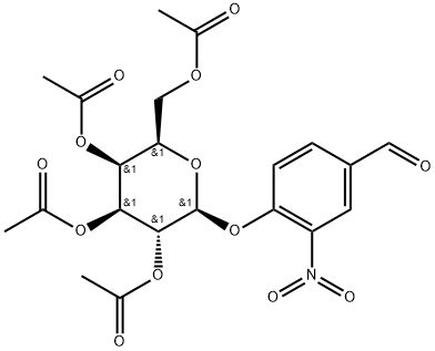 Benzaldehyde, 3-nitro-4-[(2,3,4,6-tetra-O-acetyl-β-D-galactopyranosyl)oxy]- Struktur