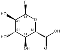 1-Deoxy-1-fluoro-alpha-D-glucopyranuronic acid Struktur