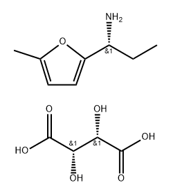 1R)-1-(5-Methyl-2-furyl)-1-propanamine, D-Tartaric acid Struktur