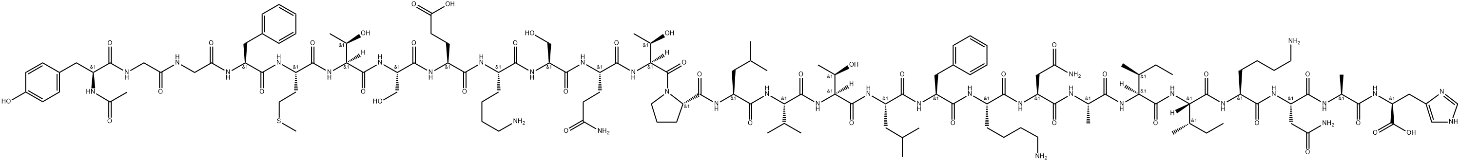 Acetyl-delta-Endorphin (bovine, camel, mouse, ovine) Struktur