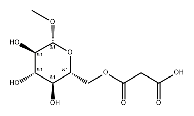 β-D-Glucopyranoside, methyl, 6-(hydrogen propanedioate) Struktur