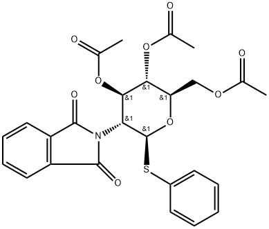 Phenyl 2-deoxy-2-(1,3-dihydro-1,3-dioxo-2H-isoindol-2-yl)-1-thio-beta-D-glucopyranoside 3,4,6-triacetate Struktur