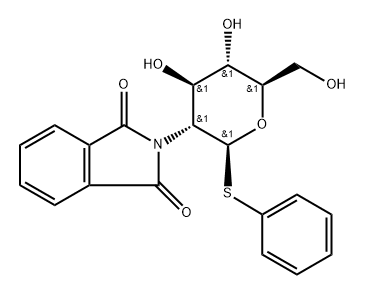 Phenyl 2-deoxy-2-(1,3-dihydro-1,3-dioxo-2H-isoindol-2-yl)-1-thio-beta-D-glucopyranoside Struktur