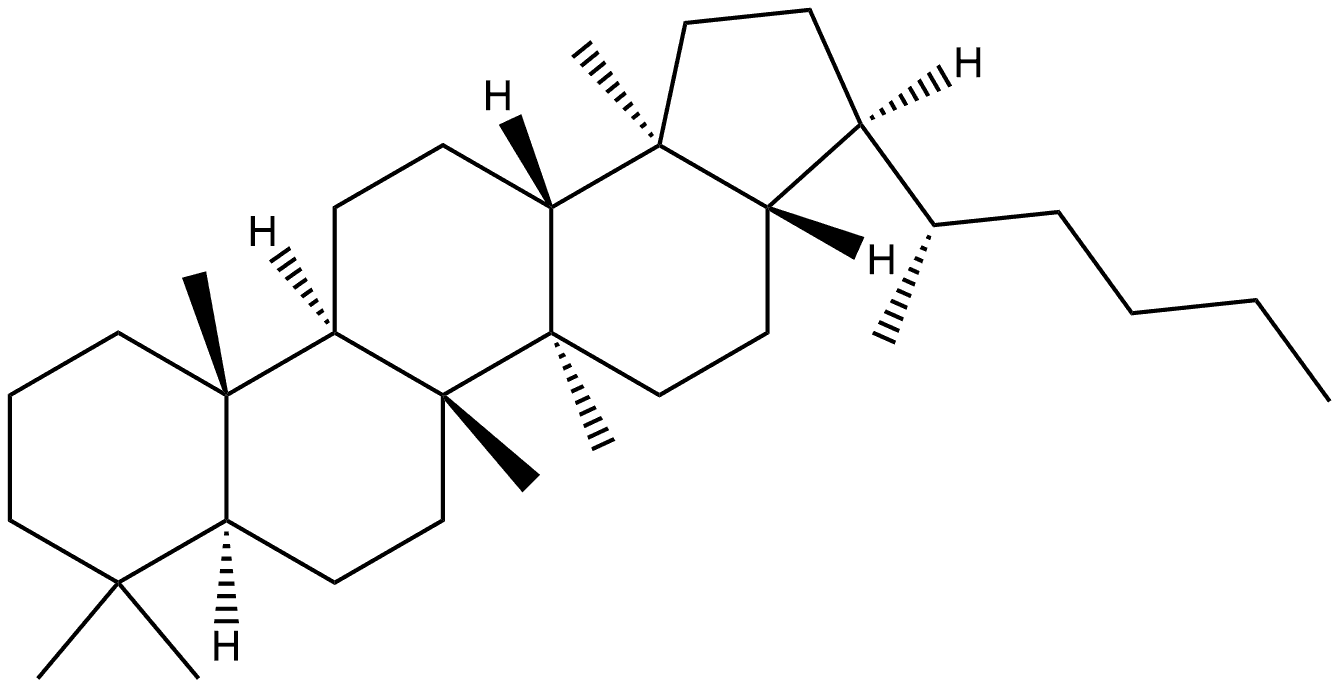 17(H),21α(H)-(22S)-Trishomohopane Struktur