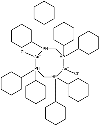 Gold, dichlorobis[μ-[methylenebis[dicyclohexylphosphine-κP]]di- (9CI) Struktur