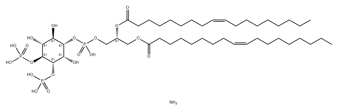 1,2-dioleoyl-sn-glycero-3-phospho-(1'-Myo-inositol-3',4'-bisphosphate) (aMMoniuM salt) Struktur