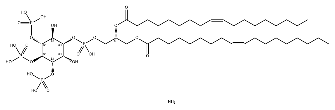 1,2-dioleoyl-sn-glycero-3-phospho-(1'-Myo-inositol-3',4',5'-trisphosphate) (aMMoniuM salt) Struktur